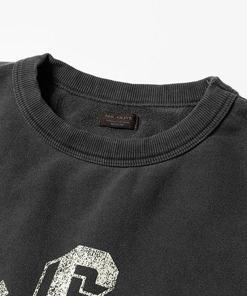 MR.OLIVE/USED BASIC URAKE / PRINTED SWEAT SHIRT(MCG CREW ミスターオリーブ/プリント ユーズドスウェットシャツ